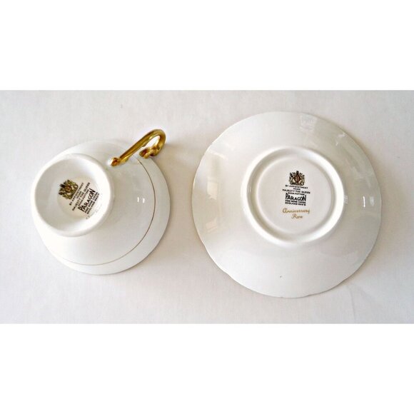 Vintage Paragon Tea Cup and Saucer Anniversary Rose Gold Gild Teacup Vintage - Picture 6 of 7